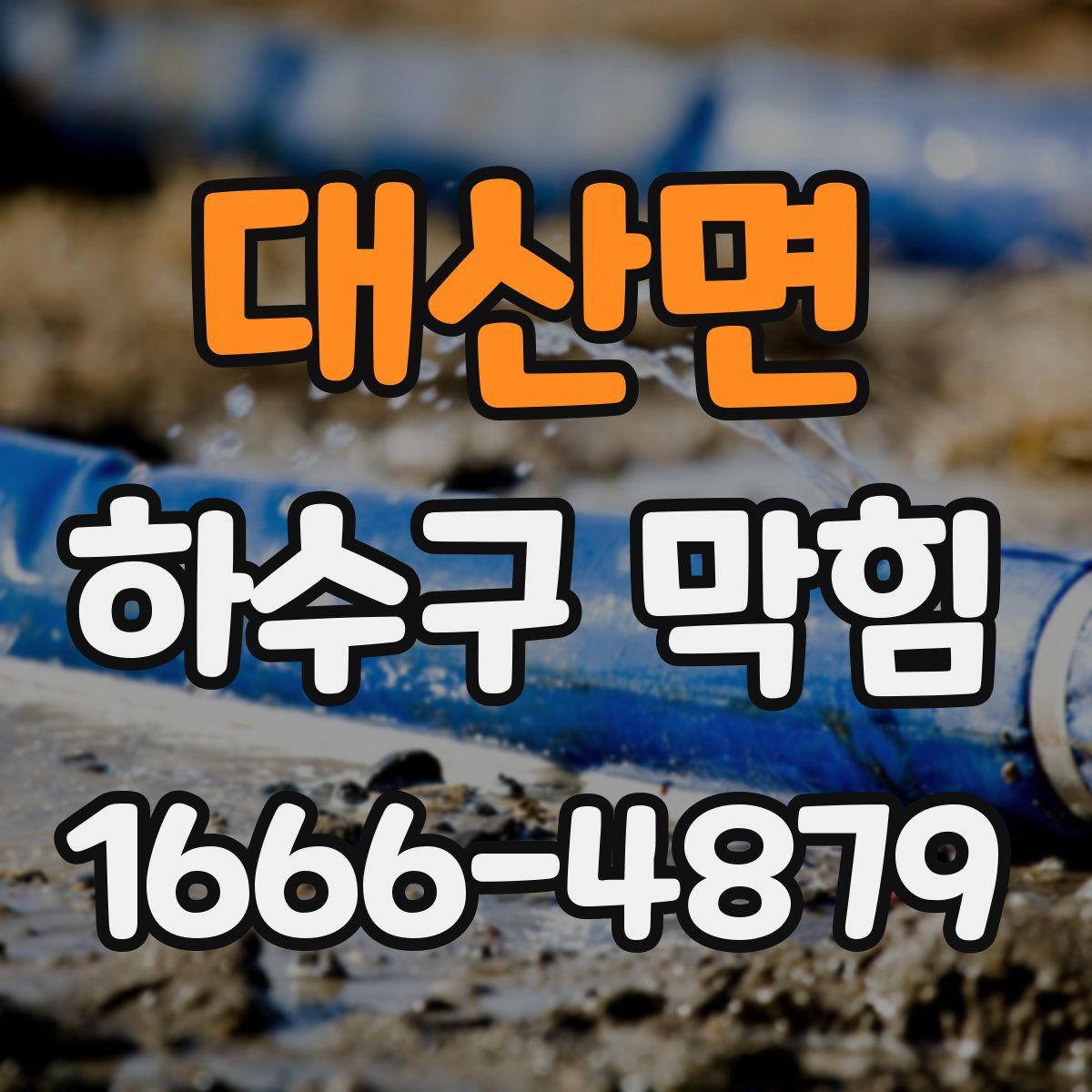 대산면 하수구 막힘