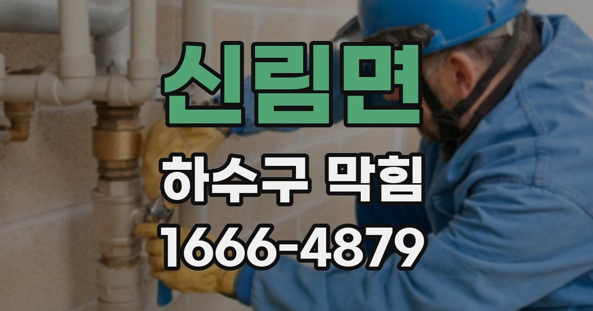 신림면 하수구 막힘