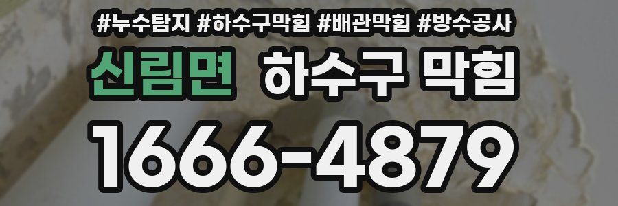 신림면 하수구 막힘