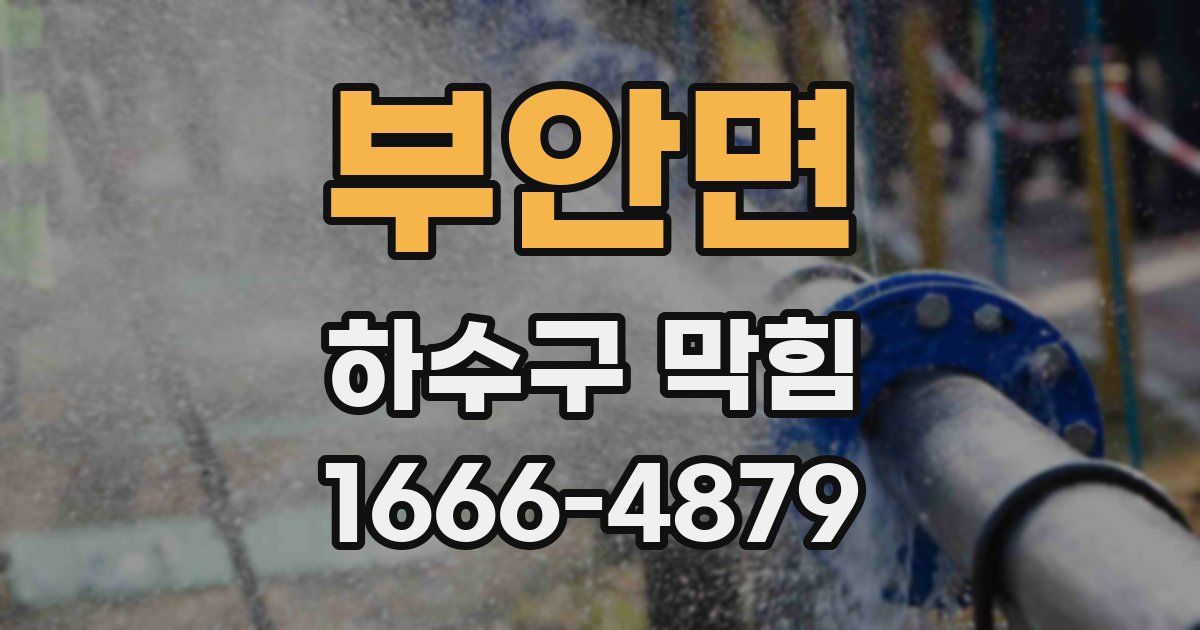 부안면 하수구 막힘