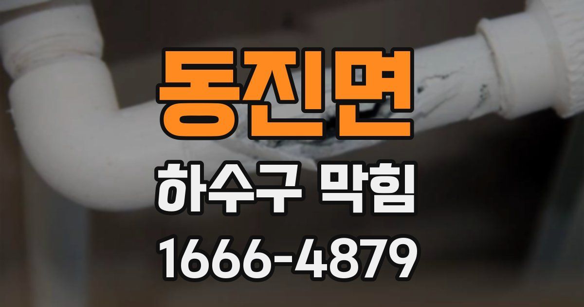 동진면 하수구 막힘