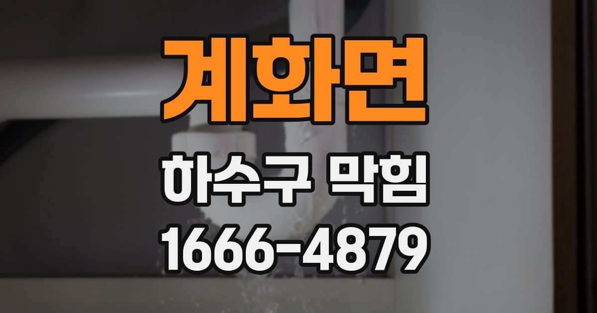 계화면 하수구 막힘