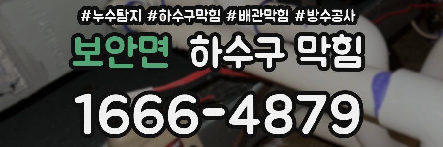 보안면 하수구 막힘