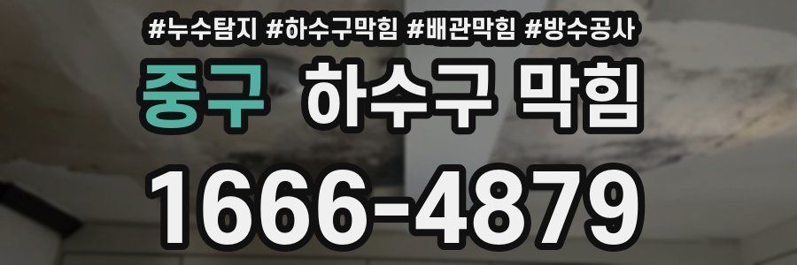 중구 하수구 막힘
