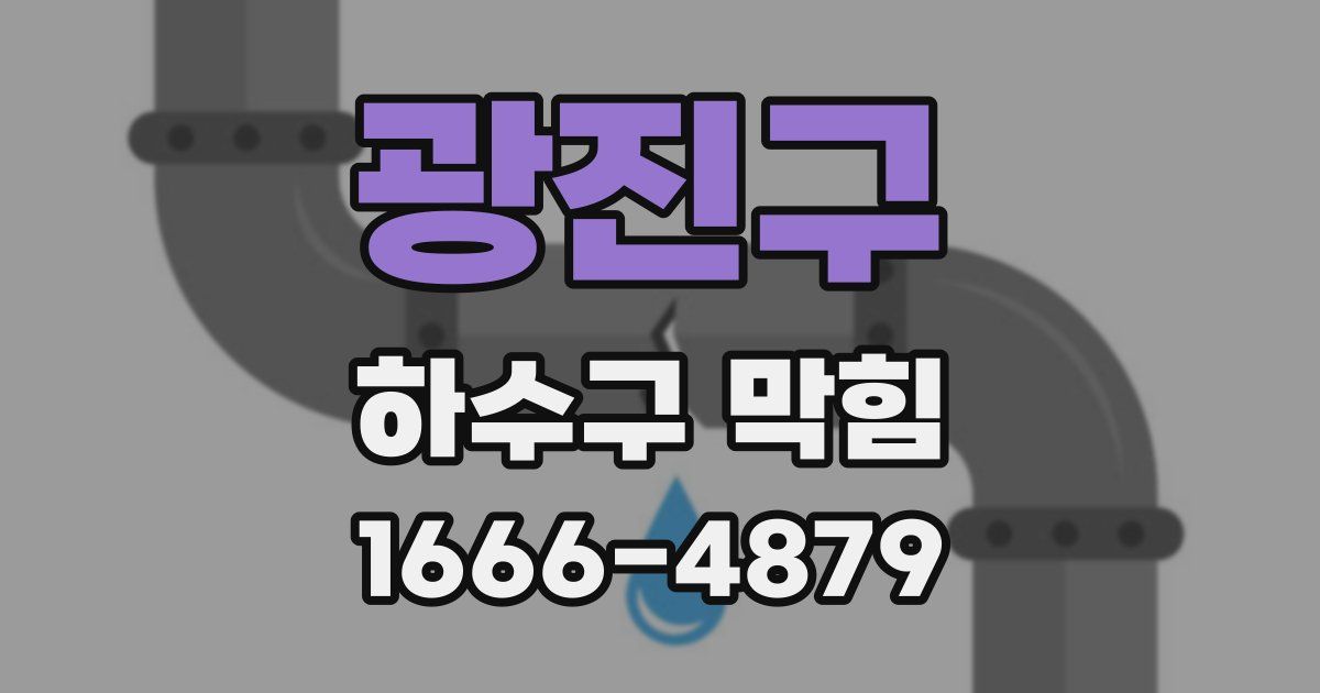광진구 하수구 막힘