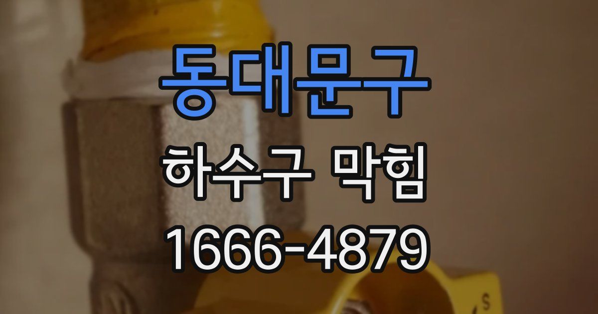 동대문구 하수구 막힘