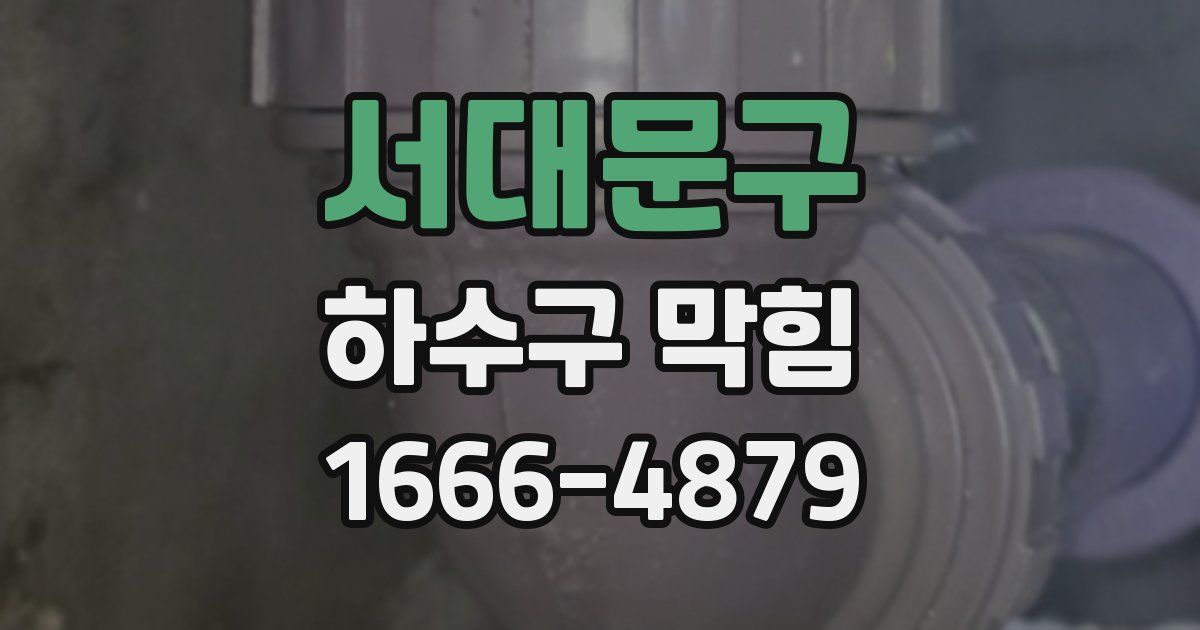서대문구 하수구 막힘
