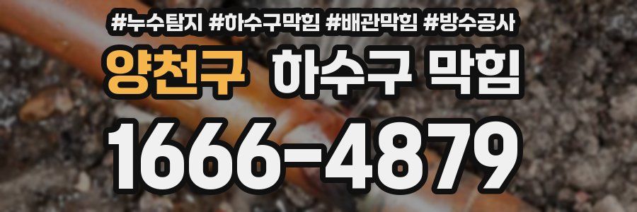 양천구 하수구 막힘