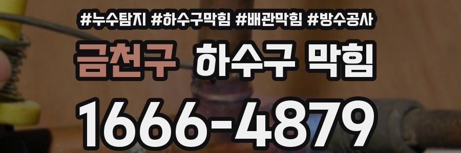 금천구 하수구 막힘