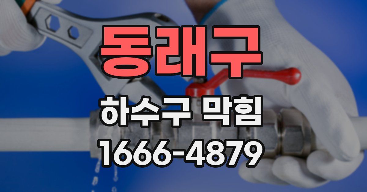 동래구 하수구 막힘