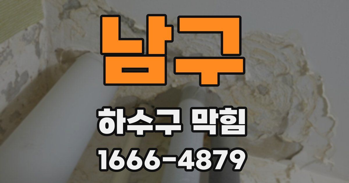 남구 하수구 막힘