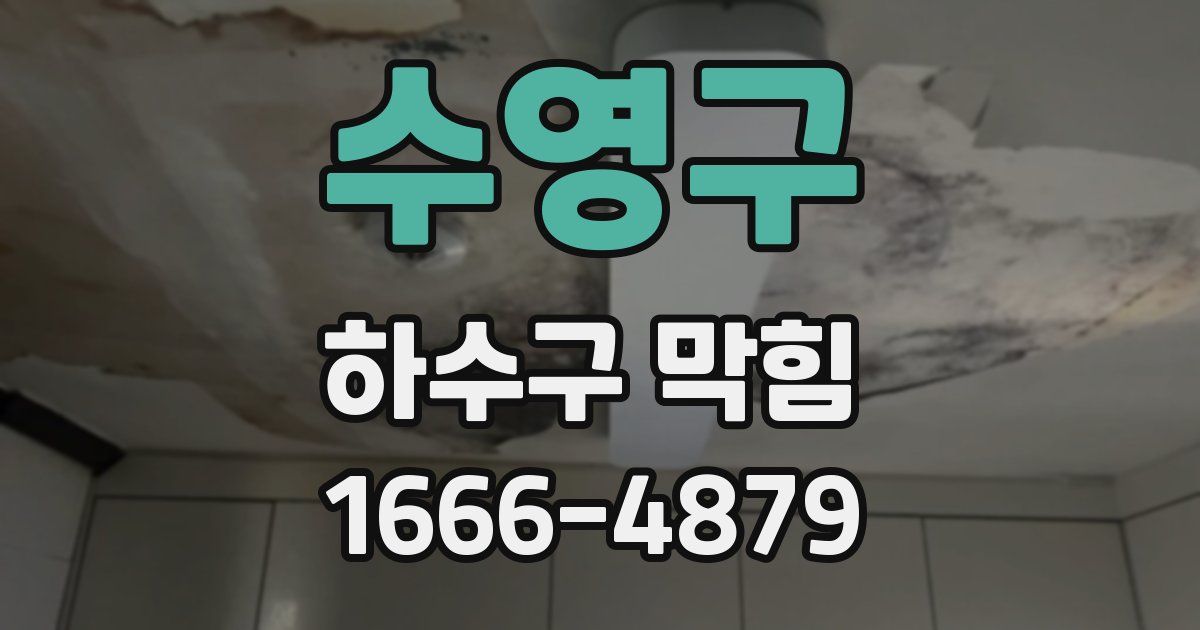 수영구 하수구 막힘