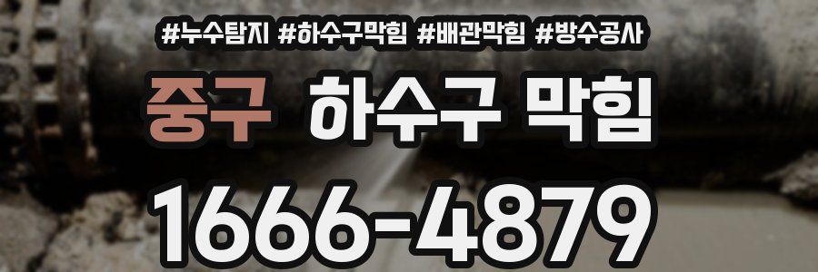 중구 하수구 막힘