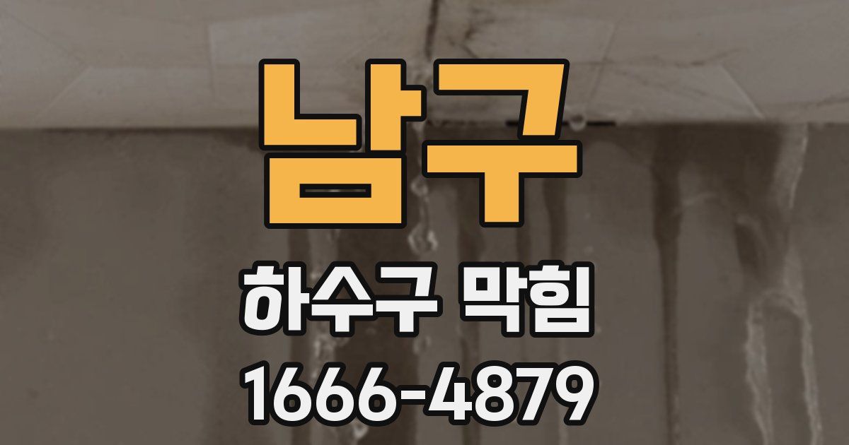 남구 하수구 막힘