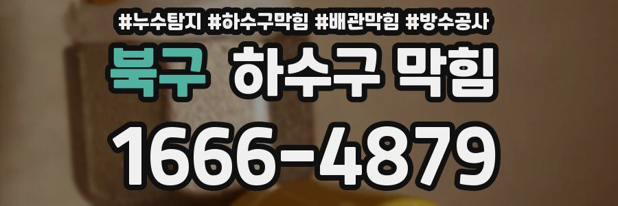 북구 하수구 막힘