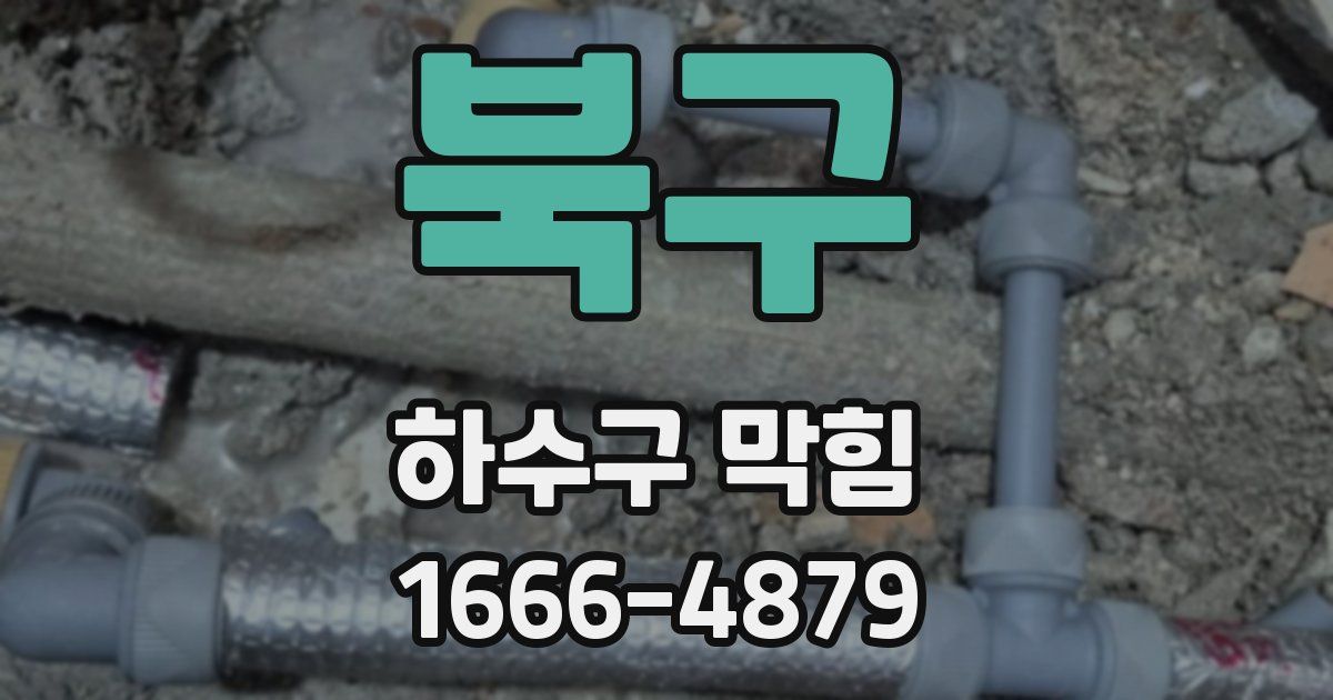 북구 하수구 막힘