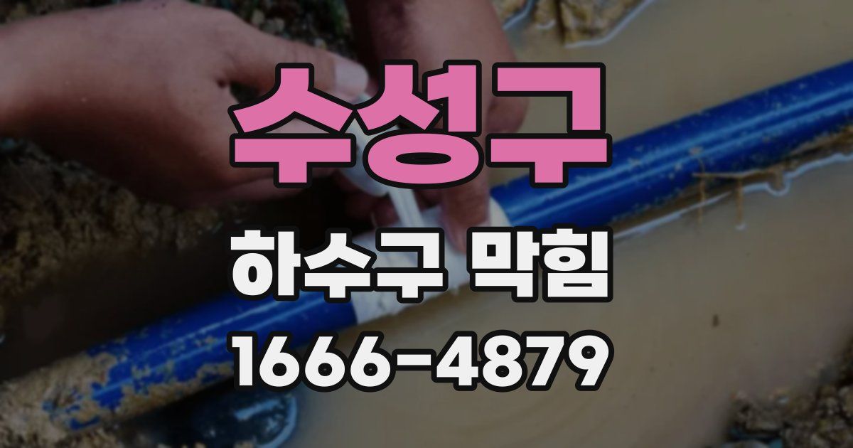 수성구 하수구 막힘