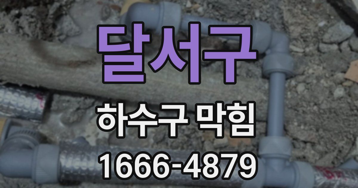 달서구 하수구 막힘