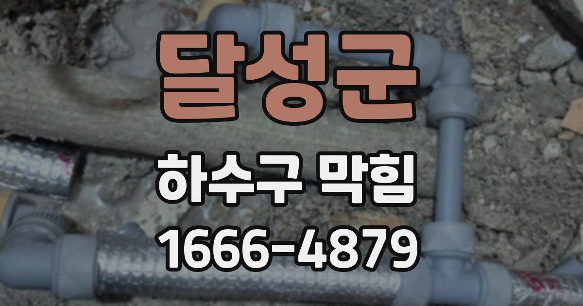 달성군 하수구 막힘