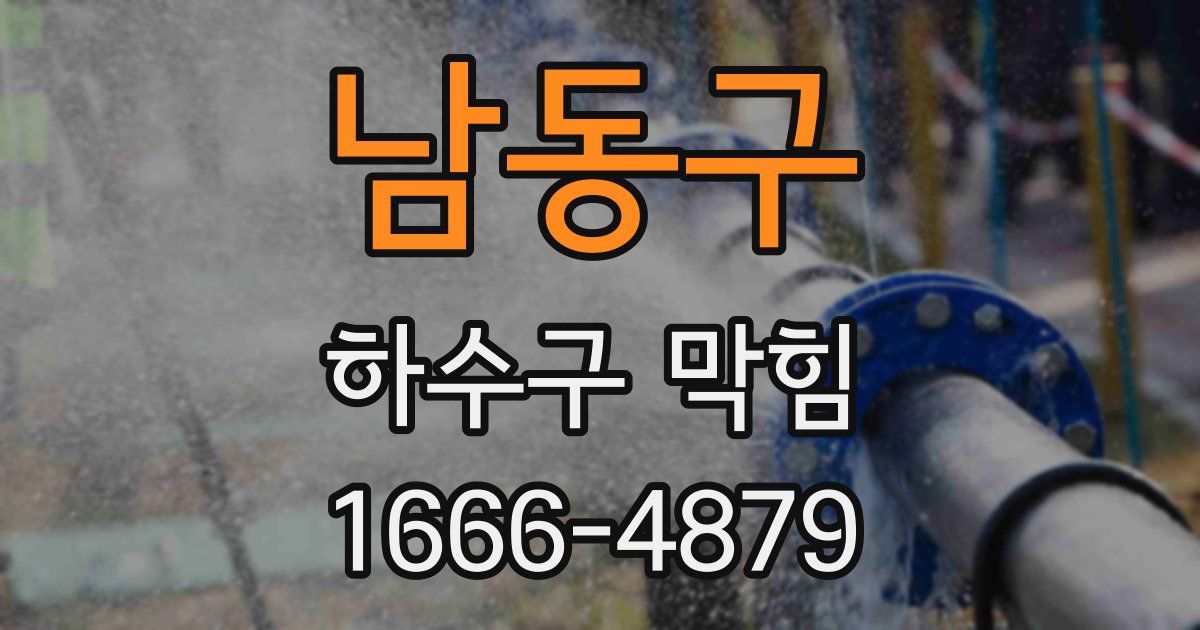 남동구 하수구 막힘