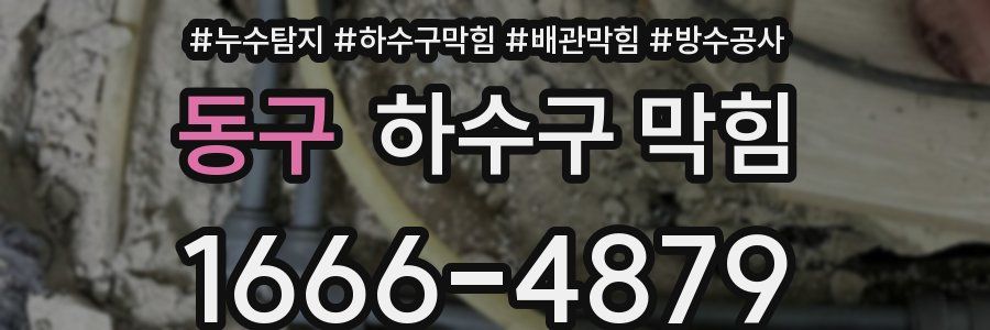 동구 하수구 막힘