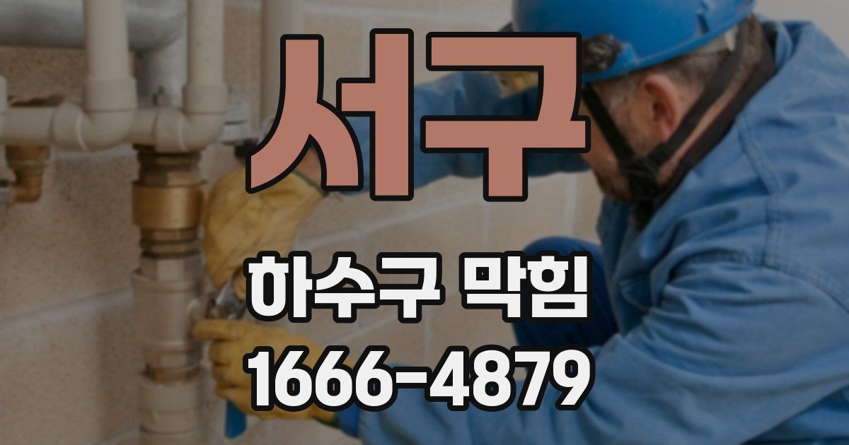 서구 하수구 막힘