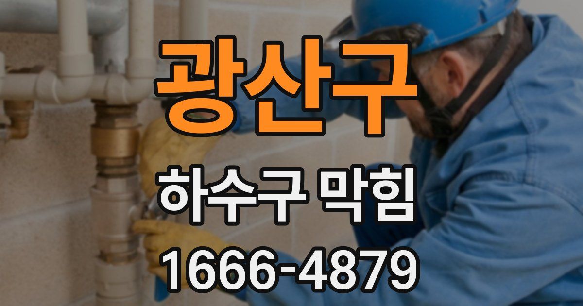 광산구 하수구 막힘