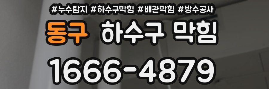 동구 하수구 막힘