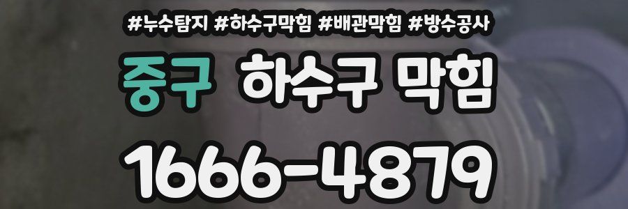 중구 하수구 막힘