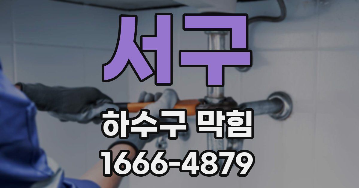 서구 하수구 막힘