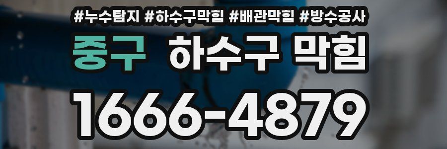 중구 하수구 막힘