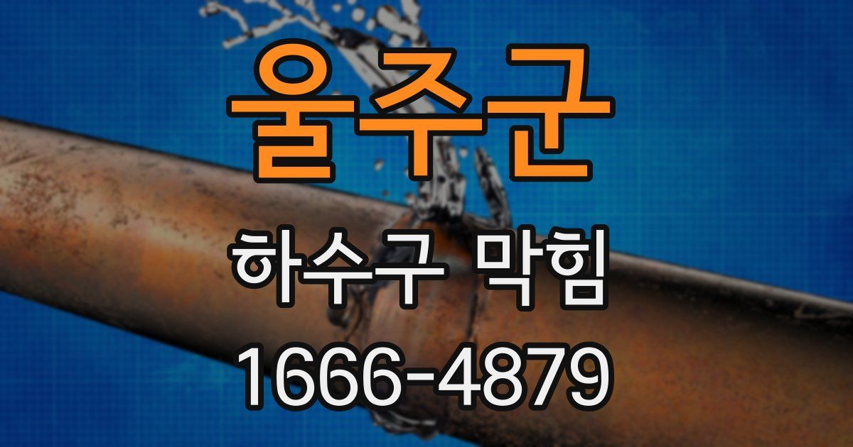 울주군 하수구 막힘