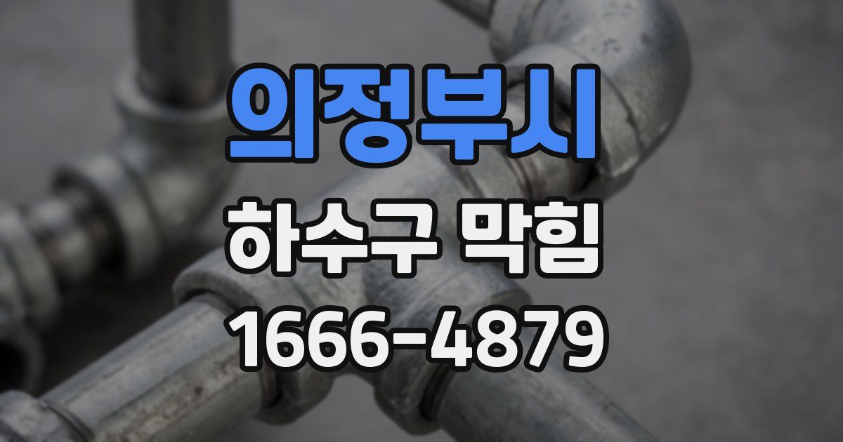 의정부시 하수구 막힘