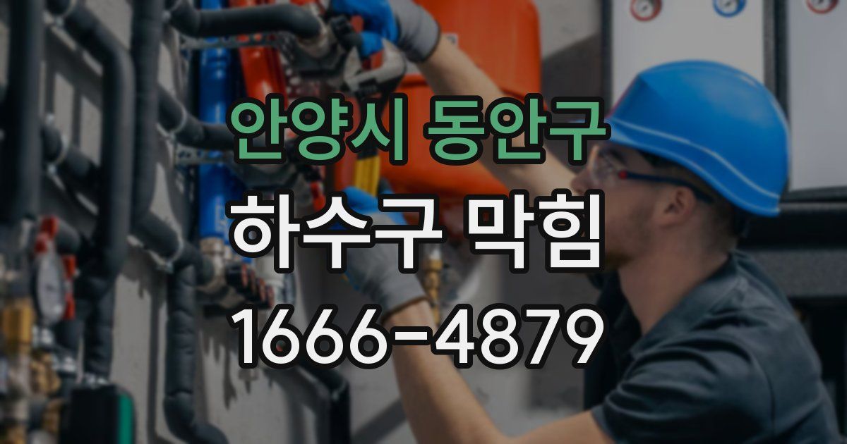 안양시 동안구 하수구 막힘