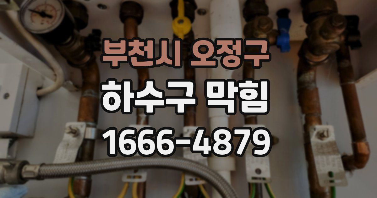 부천시 오정구 하수구 막힘