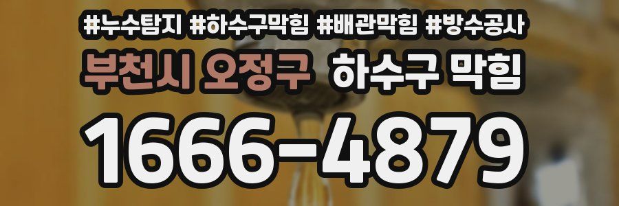 부천시 오정구 하수구 막힘