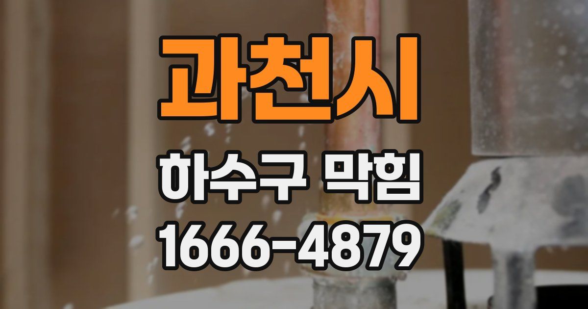 과천시 하수구 막힘