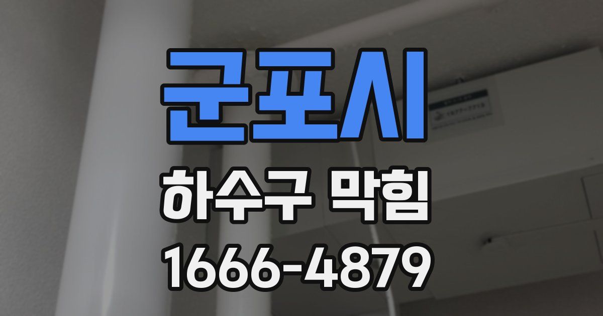 군포시 하수구 막힘