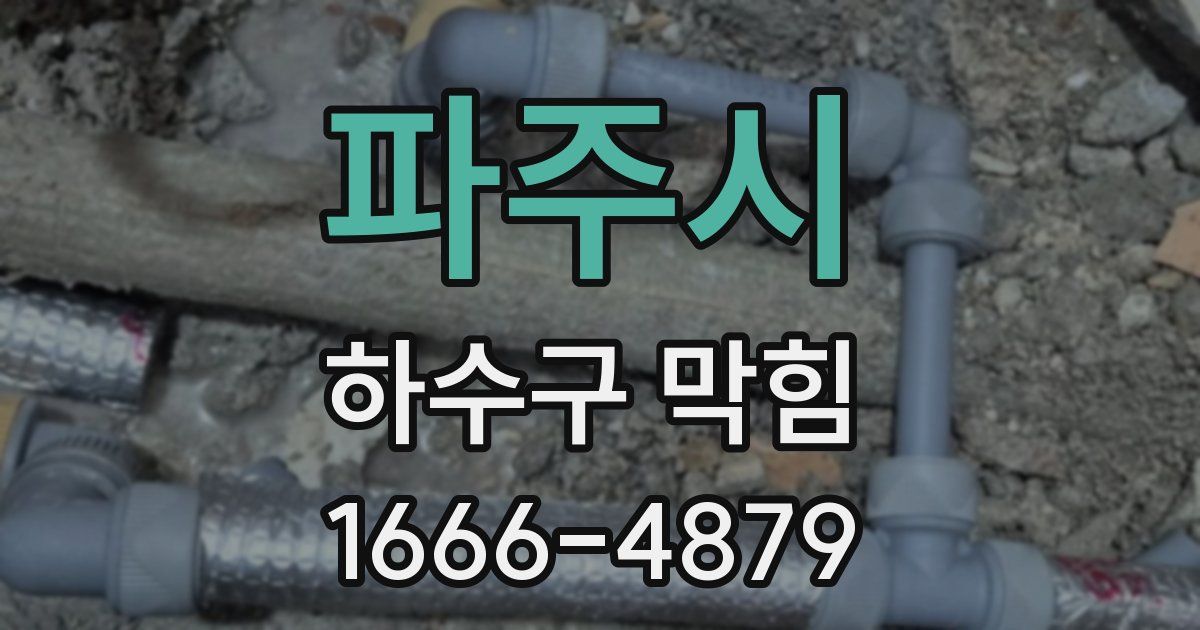 파주시 하수구 막힘