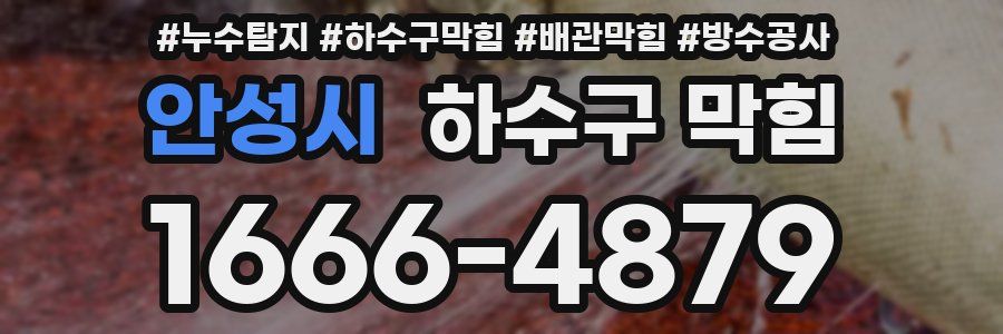 안성시 하수구 막힘