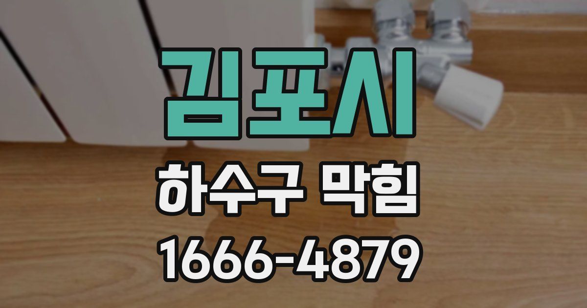 김포시 하수구 막힘