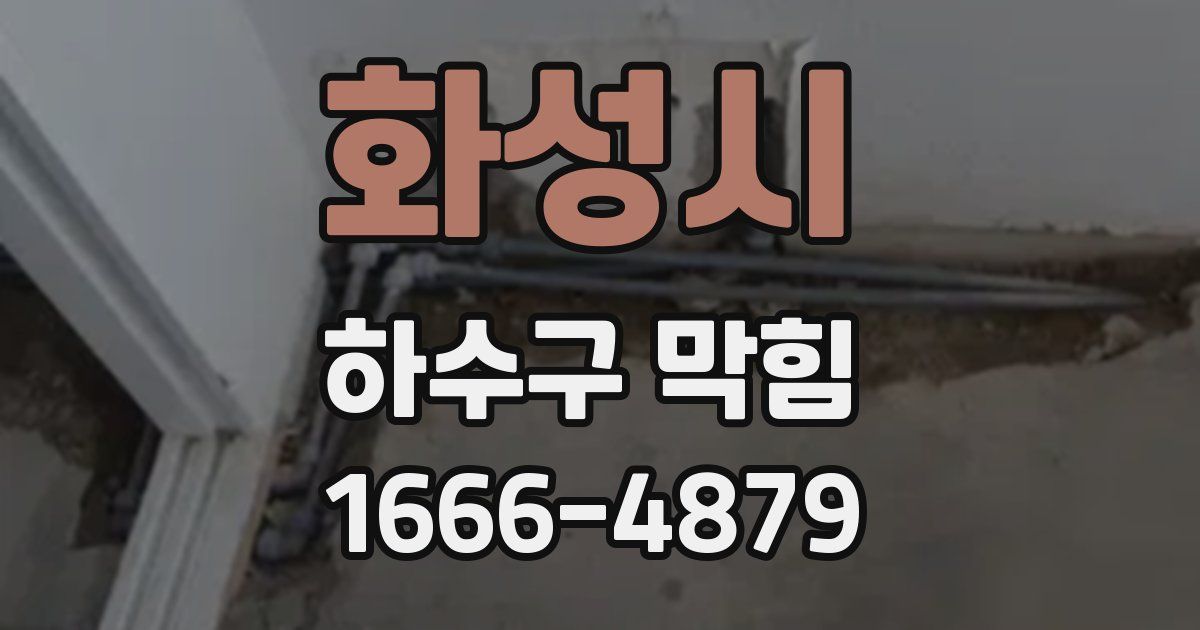 화성시 하수구 막힘