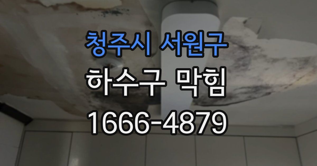 청주시 서원구 하수구 막힘