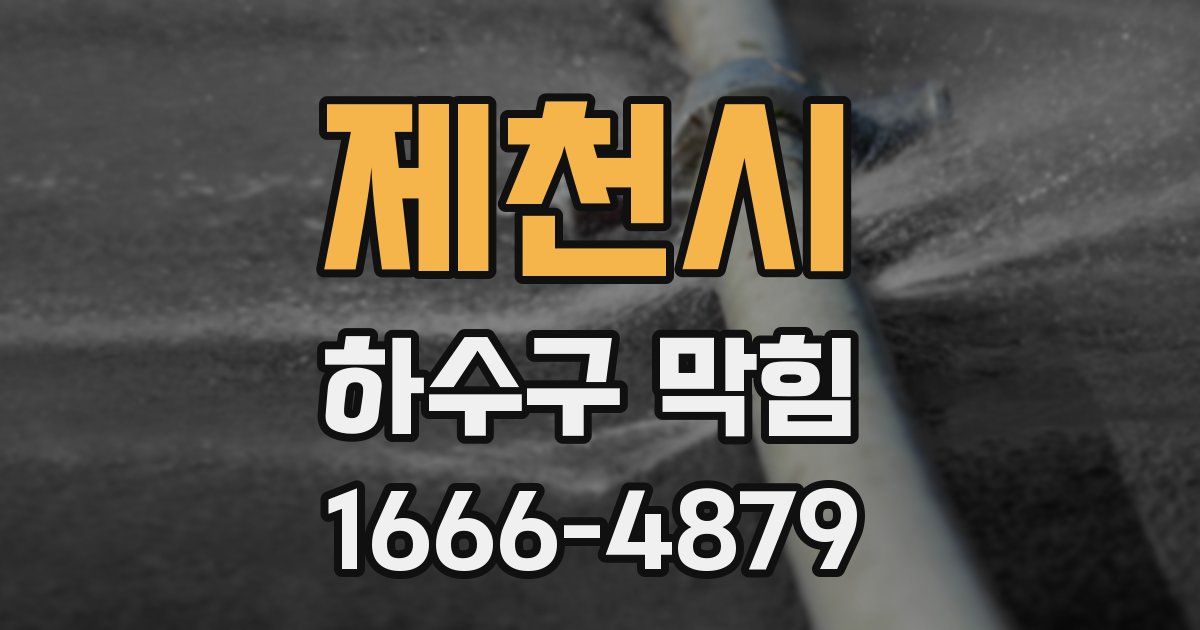 제천시 하수구 막힘