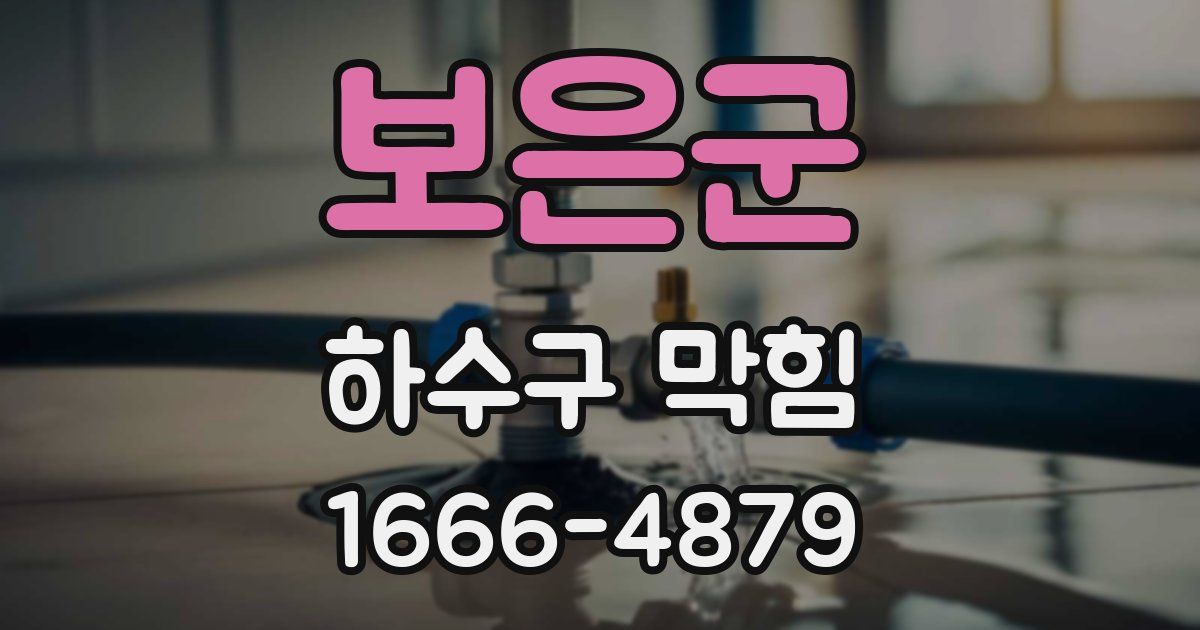 보은군 하수구 막힘
