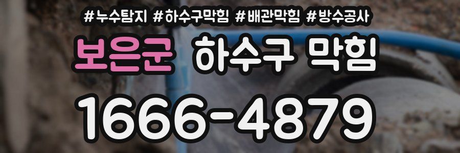 보은군 하수구 막힘