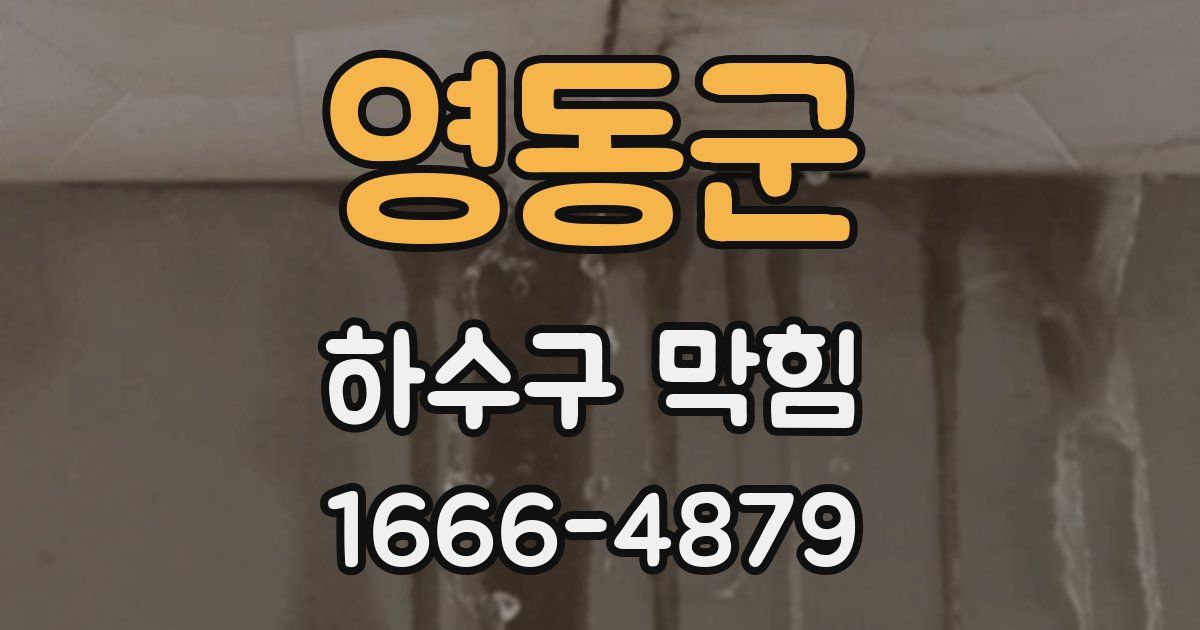영동군 하수구 막힘