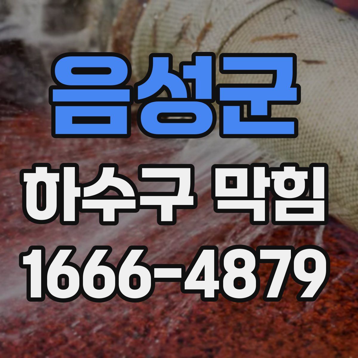 음성군 하수구 막힘