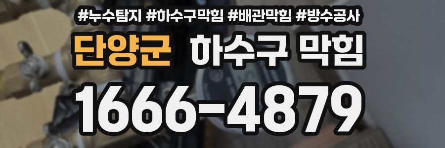 단양군 하수구 막힘