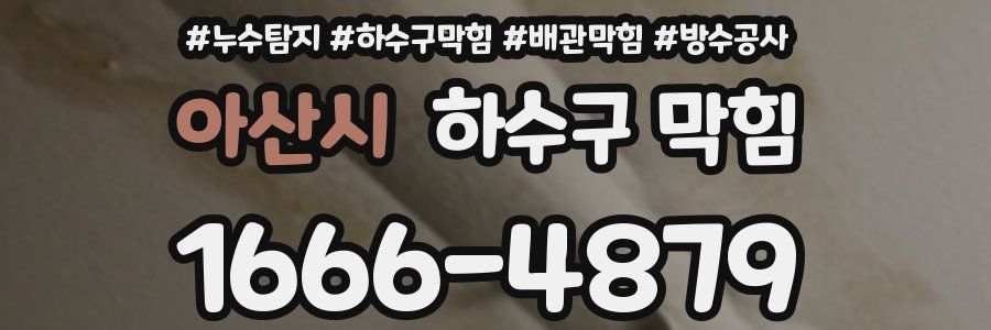 아산시 하수구 막힘